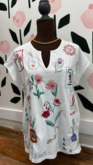 Split Front tee- Fleur