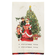 Vintage print holiday towels