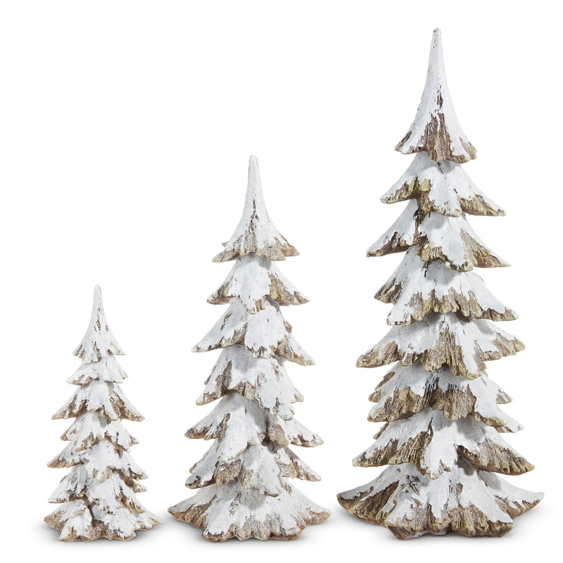 Snowy pine trees ( set of 3 )