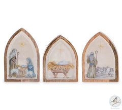 Mango wood nativity sitters