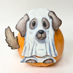 Ghost puppy pumpkin parts