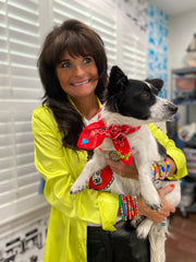 Embroidered Cactus ❤️ Bandana: Black