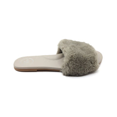 ZIELA - MINK Faux Fur Slide : Mink