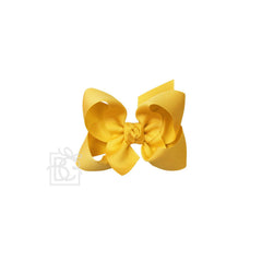 SIGNATURE GROSGRAIN BOW ON CLIP: 4.5" Large - 1.5" Ribbon on Alligator clip