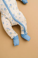 Blue Blooms bamboo sleeper (bow not included)
