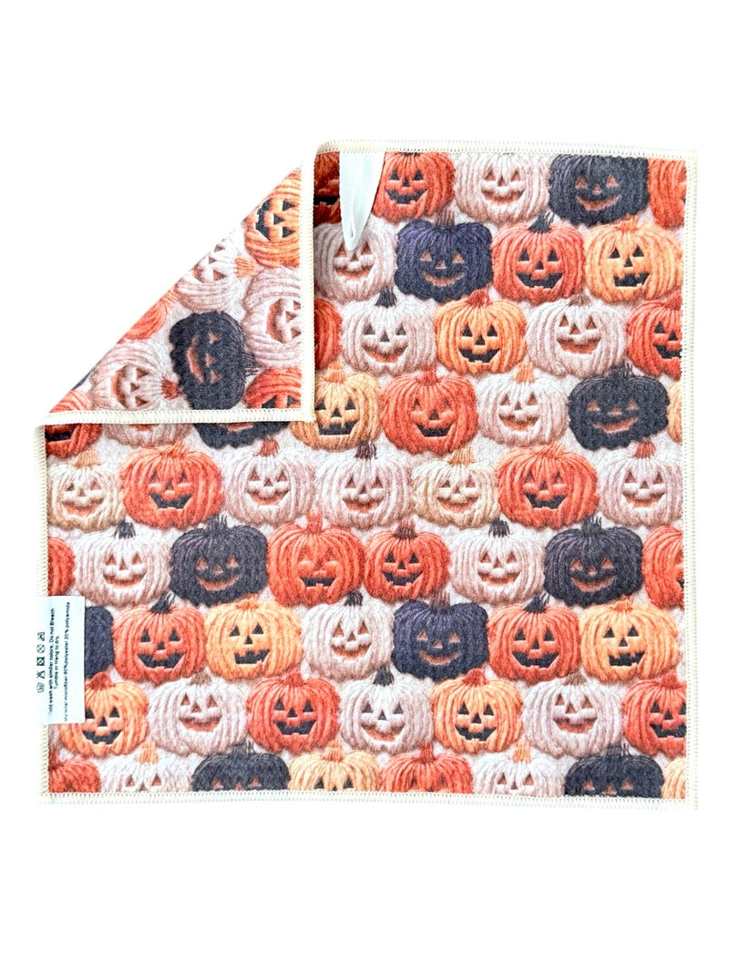 Pumpkin Palooza: Double-Sided Washcloth: Cream / 12x12 in / Washcloth