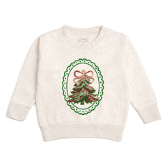 Sequin Christmas Tree Patch Sweatshirt