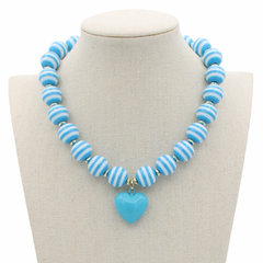 Cabana Stripe Necklace - 4 Colors: Turquoise