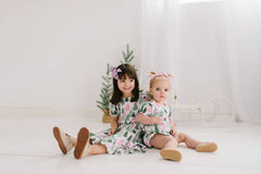 Quinn Poplin Romper in Christmas Trees