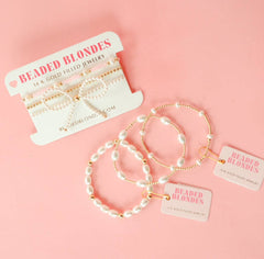 Pink Luster Pearl Bracelet: Extended 7.25 inch