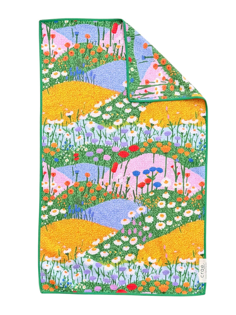 Happy Hills: Double-Sided Hand Towel: Multi / Hand Towel (17 in x 27 in)
