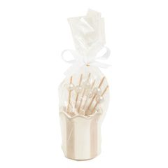 Pearl toothpick holder