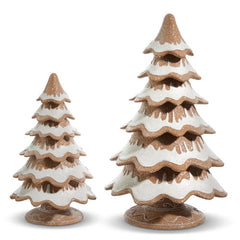 14” gingerbread trees (set of 2)