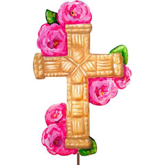 Wicker rose cross