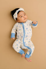 Blue Blooms bamboo sleeper (bow not included)