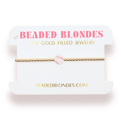 Baseball Bracelet on Gold: Gold / Petite 6.25 inch