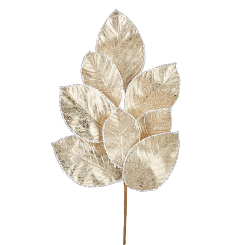 27” glittered magnolia leaf
