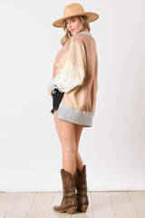 Color Block Oversized Knit Top