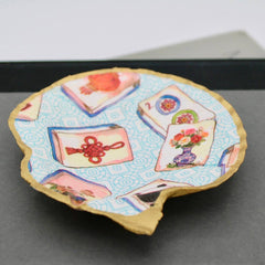 Mahjong Shell Jewelry and Trinket Dish - Blue