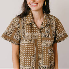 Olive Bandana Getaway Mini Dress