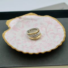 Pink Folly Shell Jewelry and Trinket Dish