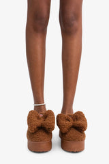 BUTTERSCOTCH - Plush & Cozy Platform Slipper w/ Bow Detail