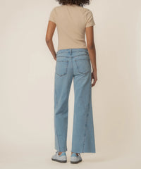 Meg high rise wide leg side detail