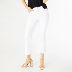 Becket crop flare- crisp white