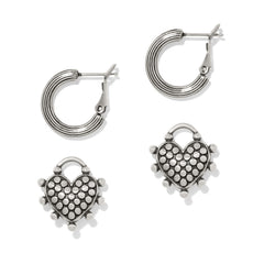 Pebble Sweet heart charm earring