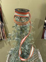 Tafetta mint green with orange pipping