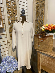 COLLARD DOLMAN DRESS