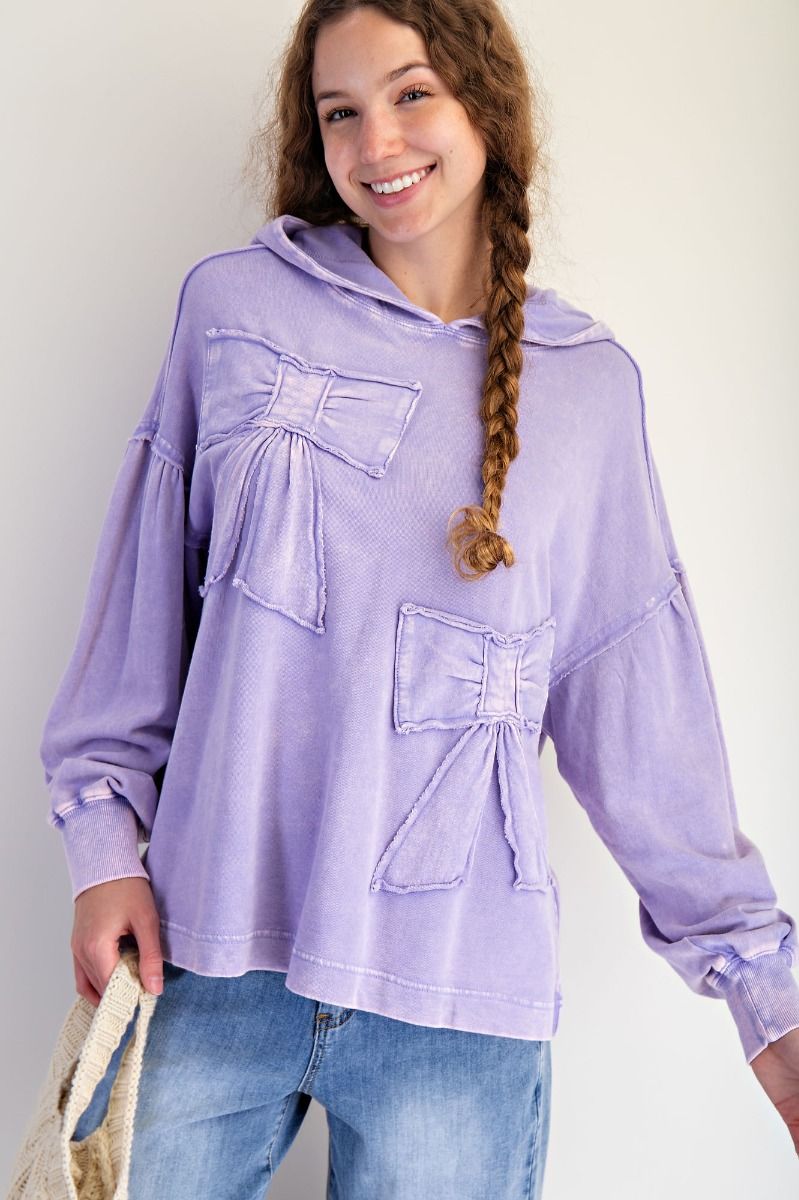 Purple Bow hoodie