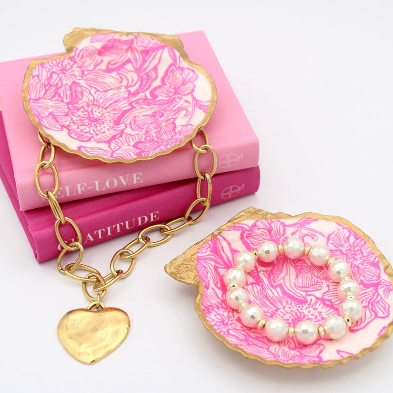 Pink Lilly Shell Jewelry and Trinket Dish