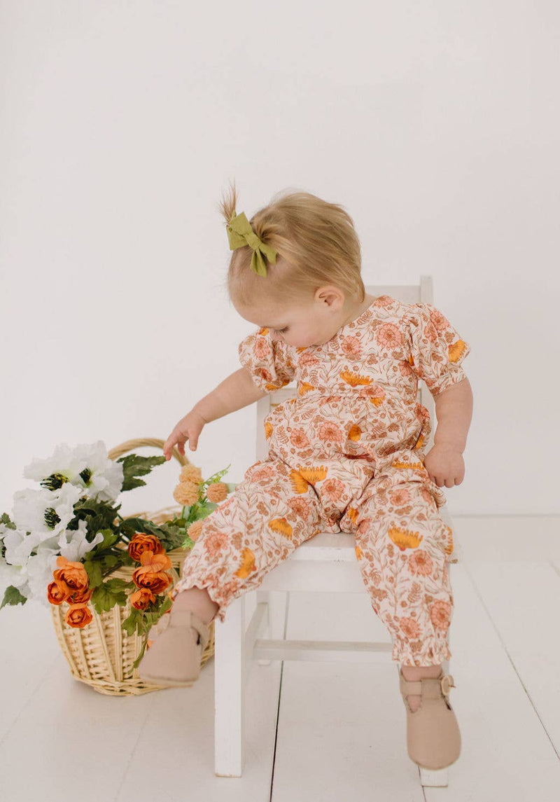 Puffed Rosie Romper in Boho Floral