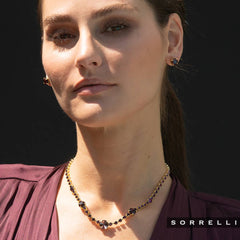 Simple Stud Earrings - EFC99BGMRL: Purple