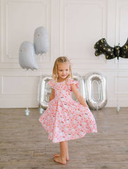 Olivia Dress in Floral Ghost