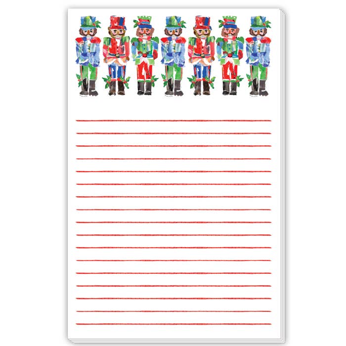 Red, Green & Blue Nutcrackers with Red LinesLarge Notepad