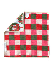 Wrapped in Wreaths: Reversible Washcloth: Cream / Washcloth (12 in x 12 in)