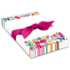 Chunky Bow Notepad - Painterly Blooms