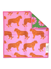 Carole: Reversible Washcloth: Pink/Green / 12x12 in / Washcloth