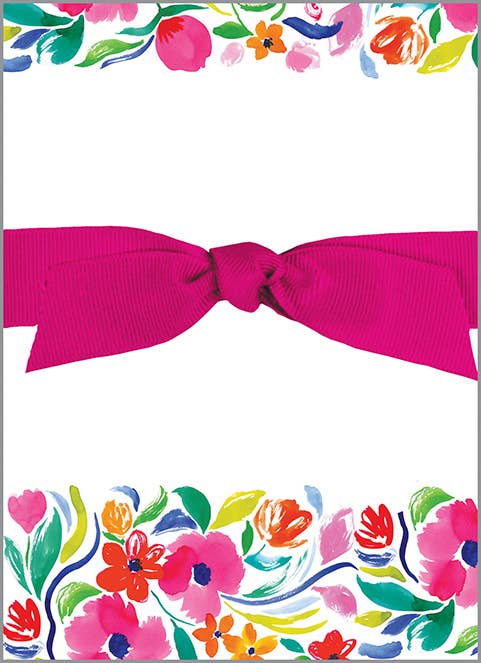 Chunky Bow Notepad - Painterly Blooms