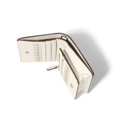 White mosaic small wallet