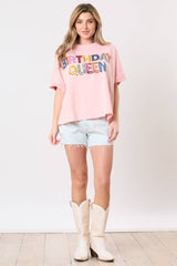 'Birthday Queen' Sequin Top