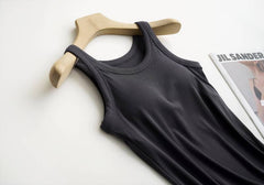 Essential Basic Rib Soft tank top w built in bra