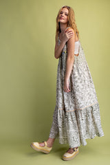 Printed linen dress
