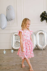 Olivia Dress in Floral Ghost