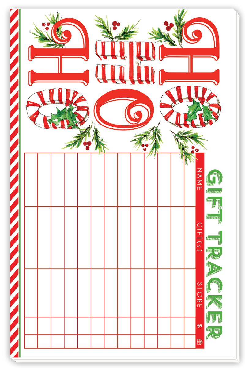 Medium Gift Tracker Merry Little Notepad