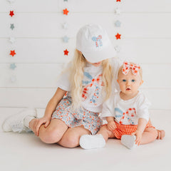 Patchwork Bow Patch Short Sleeve T-Shirt
