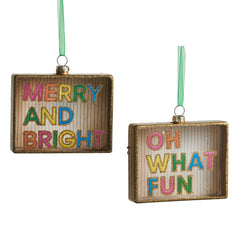 4” fun neon cookies ornament