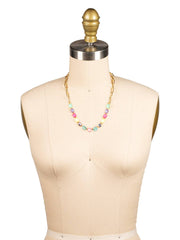 Octavia Paperclip Tennis Necklace - Vibrant